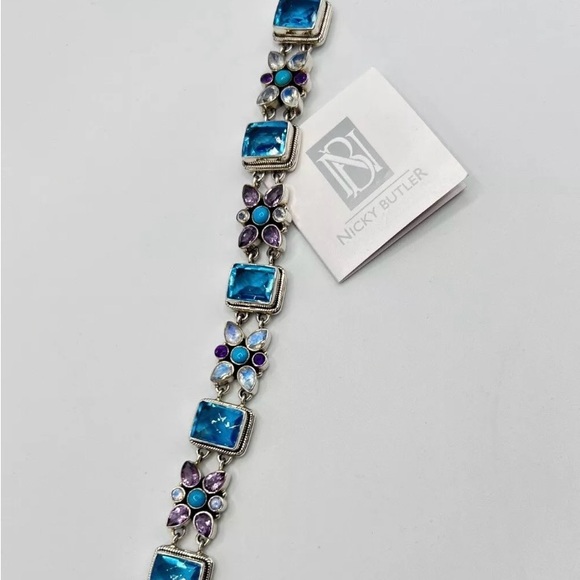 🌟Nicky Butler 925 Sterling Silver Blue Quartz Moonstone Turquoise Toggle… - Picture 7 of 16